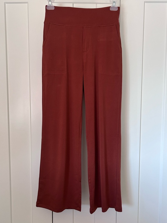 Pants - Women’s comfort stretch pull-on yoga pants rust Medium